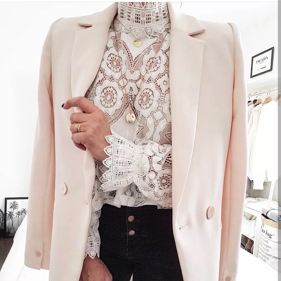 🆕 VICTORIAN LACE  HIGH NECK PUFF SLEEVE BLOUSE - Picture 8 of 10